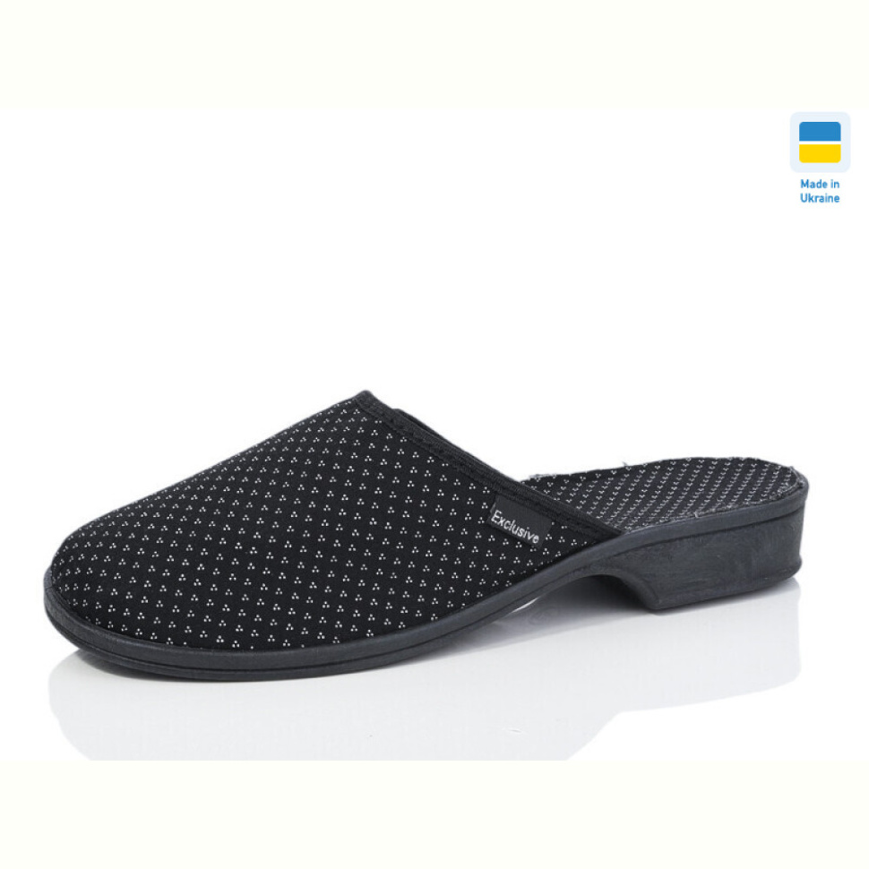 Тапки Lot Shoes Б/з каблук чорний