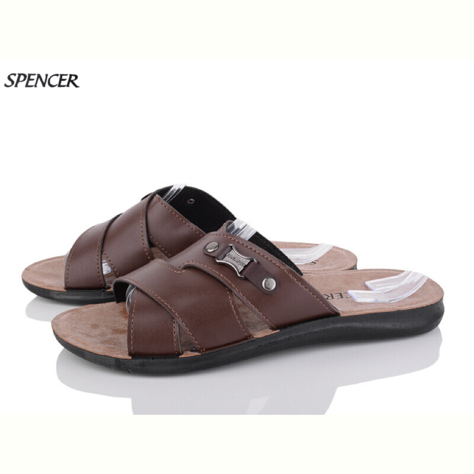 Шлепки Spencer 2201 коричневий