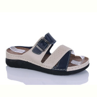 Шлепки Sali-2 203-58 синій-беж к.
