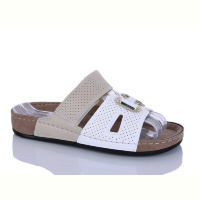 Шлепки Sali-2 06-59 білий-беж к.