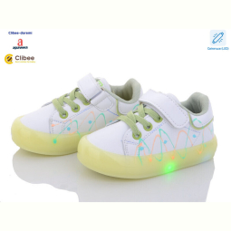 Кроссовки Clibee-Doremi N57-2 white-green LED
