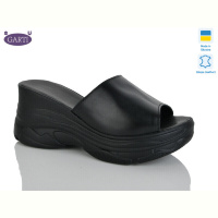 Шлепки Garti 525 чорна шкіра