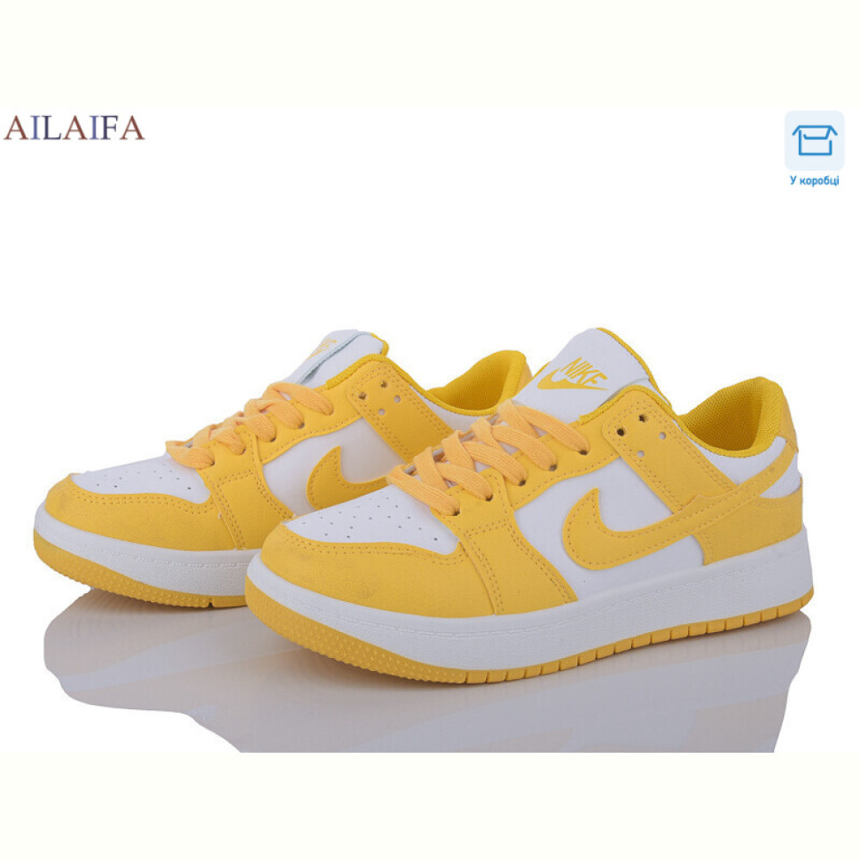 Кроссовки Ailaifa AJ06 white-yellow
