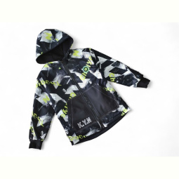 Куртка Kids-modnik 2253 чорна з салатовим