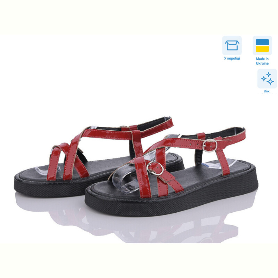 Босоножки G-Aira 465 червоний лак под заказ