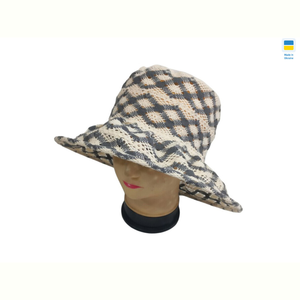 Шляпа Mabi 0735 бежево-сірий Шляпа Mabi 0735 бежево-сірий