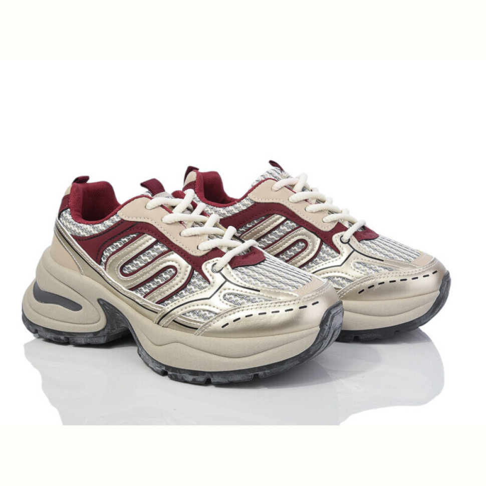 Кроссовки Violeta 20-1068-2 gold-red