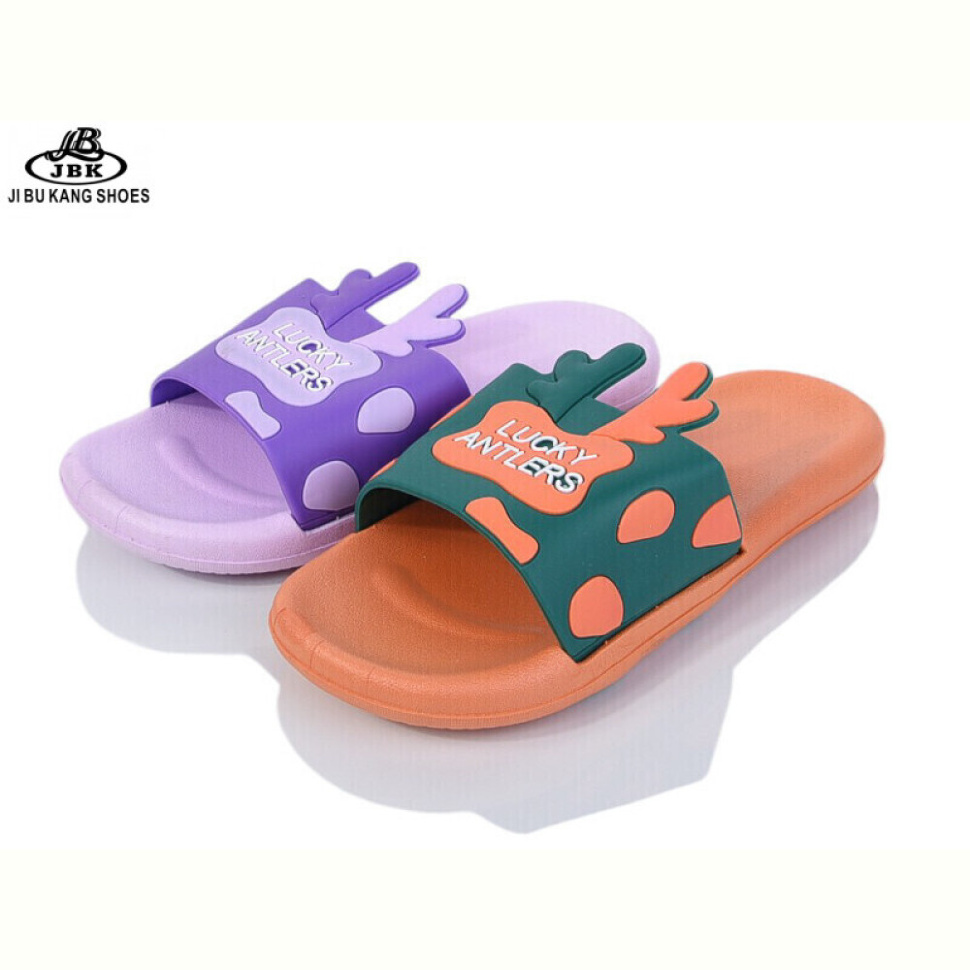 Шлепки Jibukang 01-759 lilac-orange mix