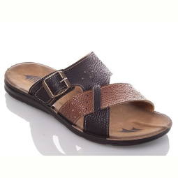 Шлепки DeMur M6835 black-camel