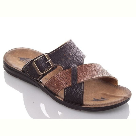 Шлепки DeMur M6835 black-camel