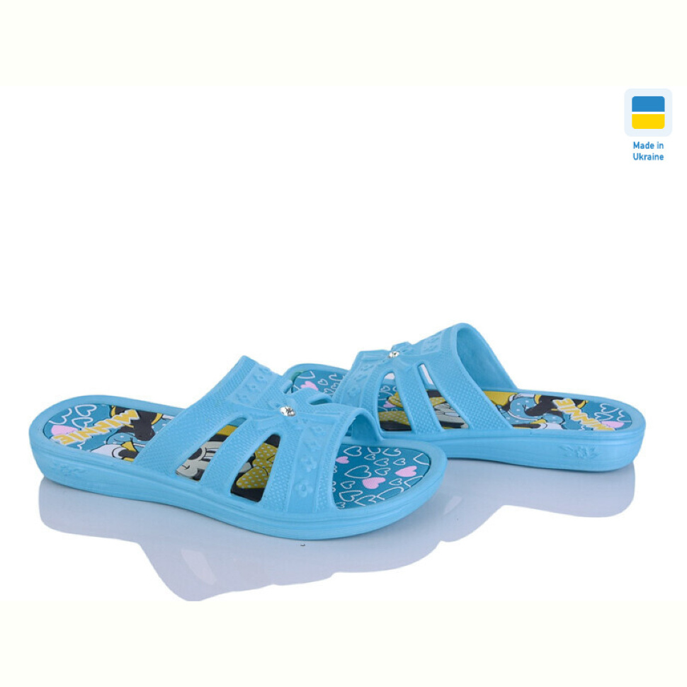 Шлепки Golden Lion Міккі бірюза