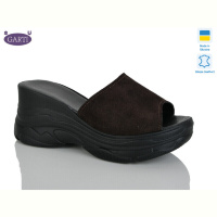 Шлепки Garti 525 коричневий замш