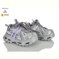 Кроссовки Clibee-Doremi 59B2289 grey-purpure фліс
