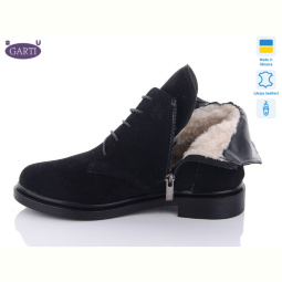 Ботинки Garti 298 чорний замш хутро