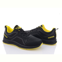 Кроссовки Violeta 197-142 black-yellow