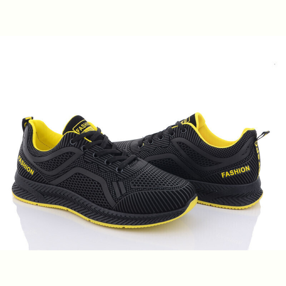 Кроссовки Violeta 197-142 black-yellow