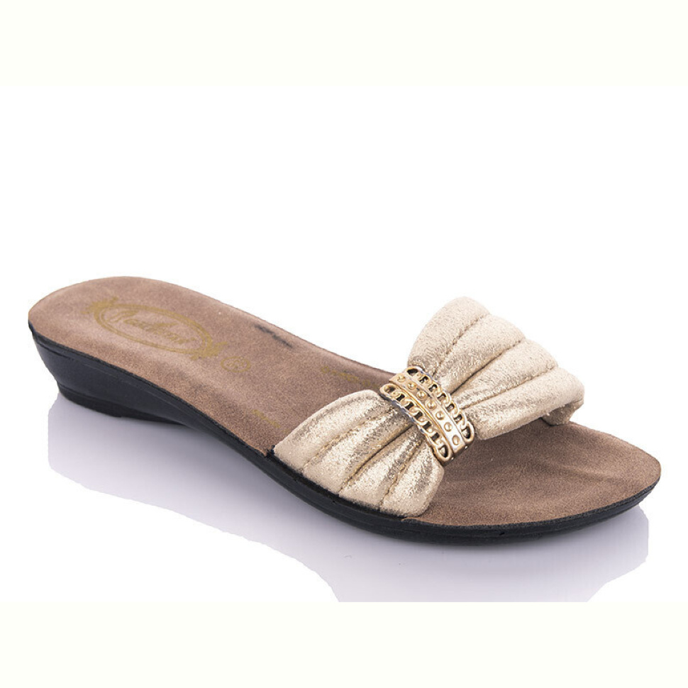 Шлепки DeMur K26-809 gold (30-35)