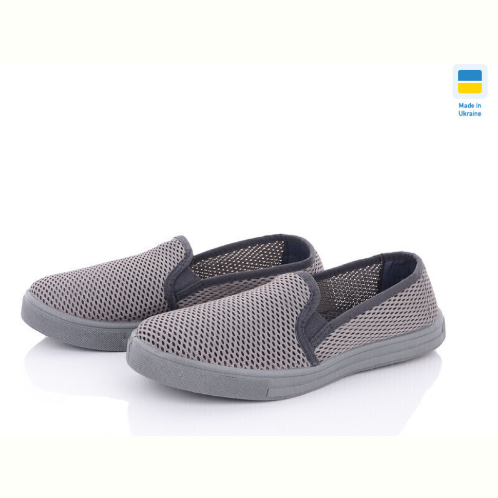 Слипоны Vladimir С3 сіра сітка