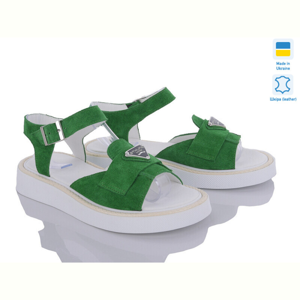 Босоножки G-Aira 468 зелений замш под заказ