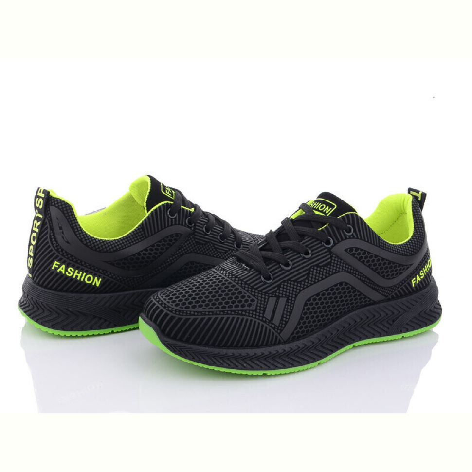 Кроссовки Violeta 197-142 black-green