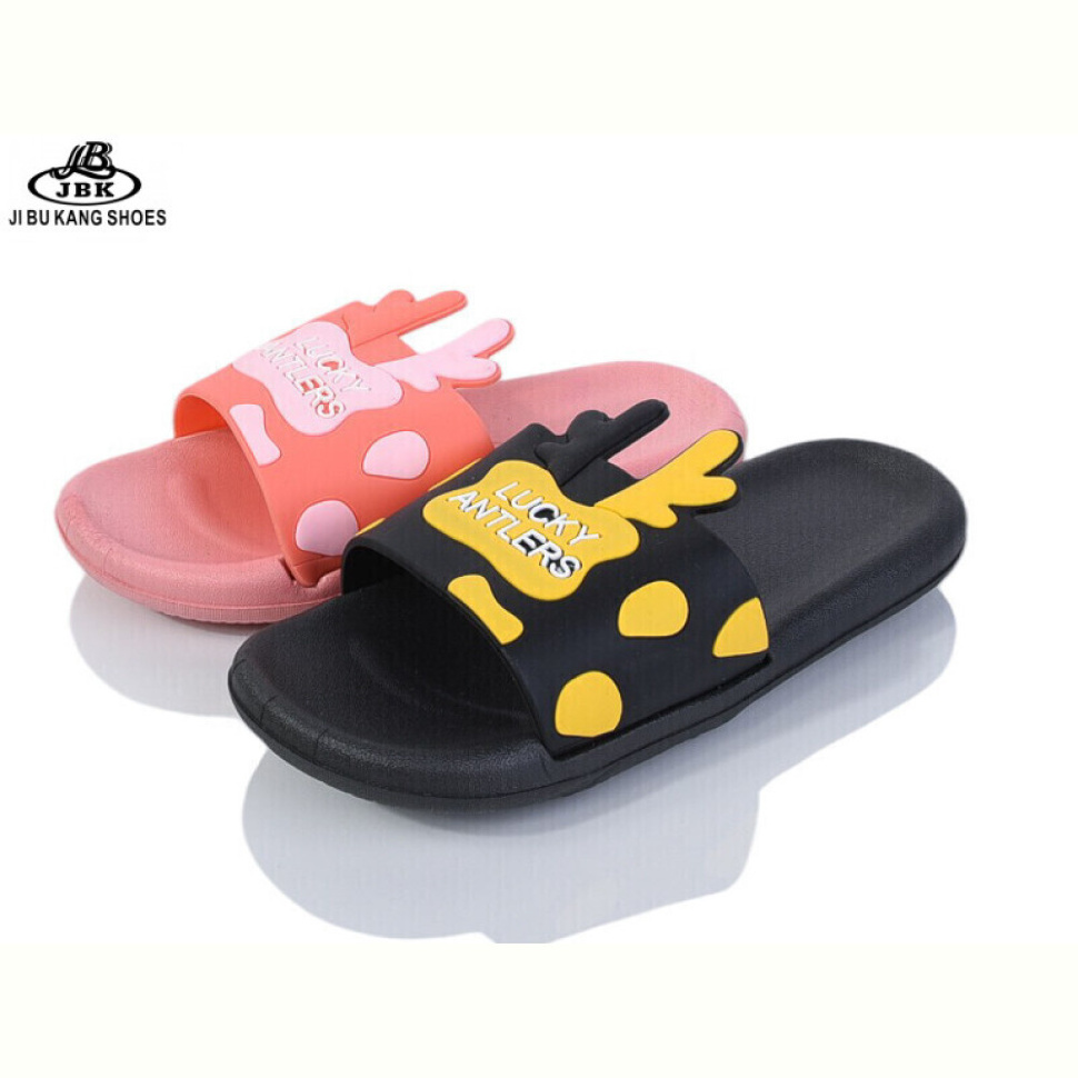 Шлепки Jibukang 02-759 black-pink mix