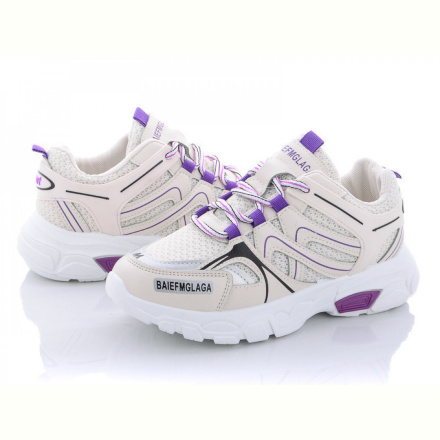 Кроссовки Class Shoes BAL190 бежево-фиолетовый