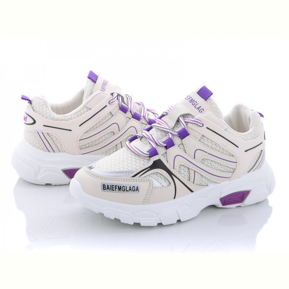 Кроссовки Class Shoes BAL190 бежево-фиолетовый