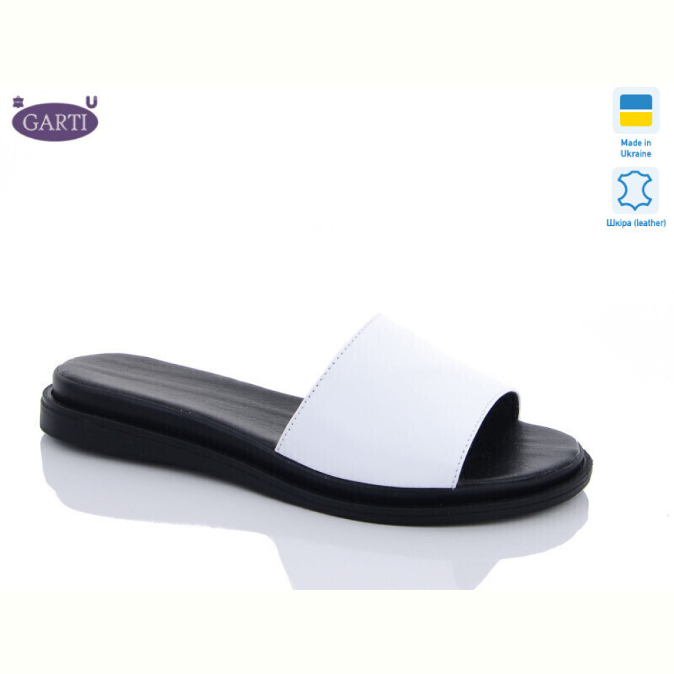 Шлепки Garti 97 біла шкіра