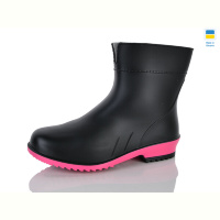 Резиновая обувь Lot Shoes Чобіт резина короткий чорний