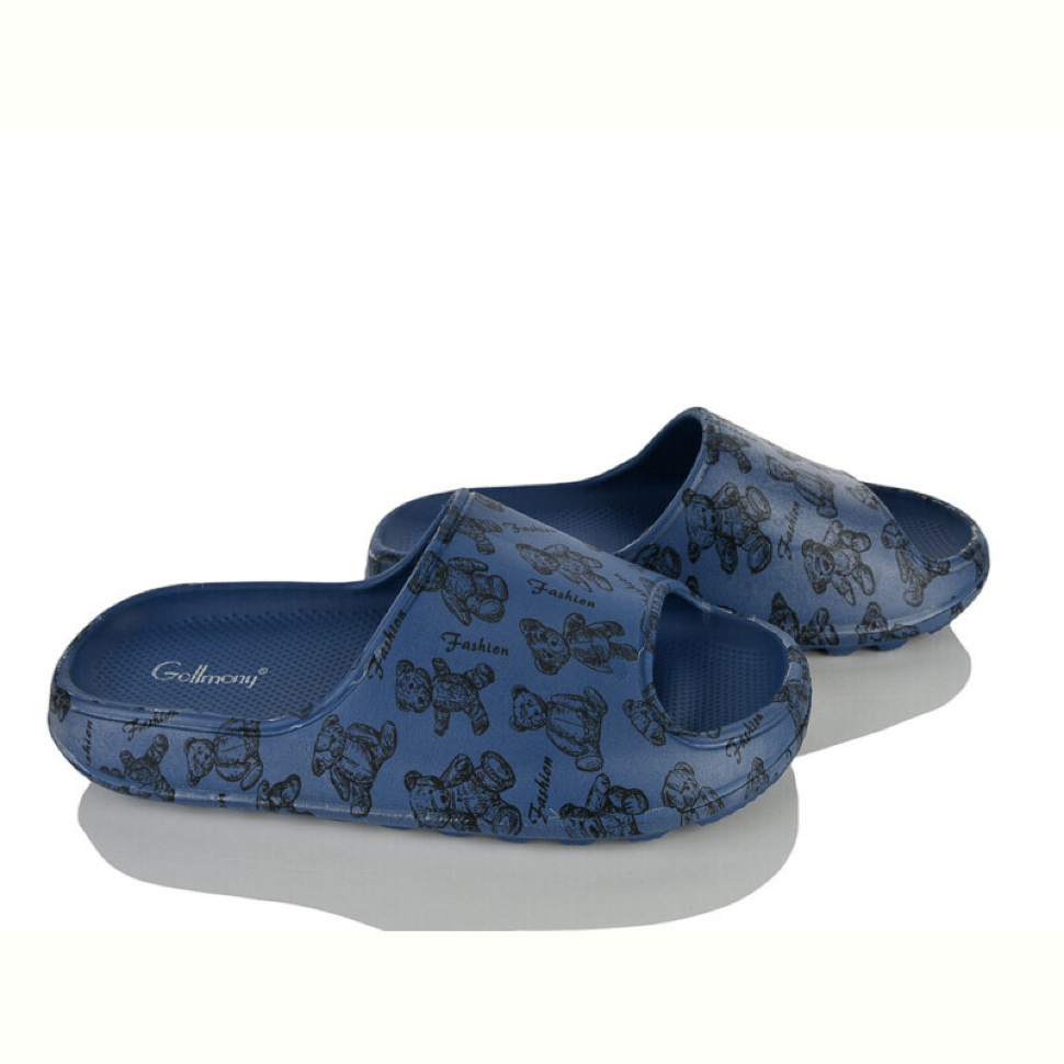Шлепки Захар-Gold T2023-10 navy піна