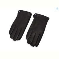 Перчатки RuBi F4-1 black шкіра олень махра