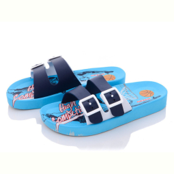 Шлепки Violeta 11378 white-blue