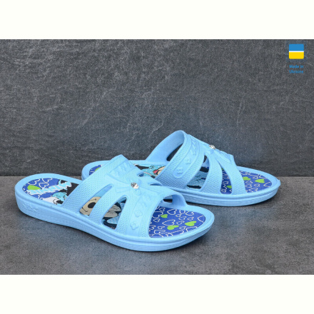 Шлепки Golden Lion Міккі блакитний