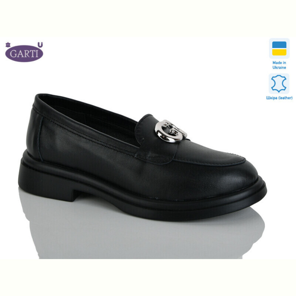 Туфли Garti 422 чорна шкіра