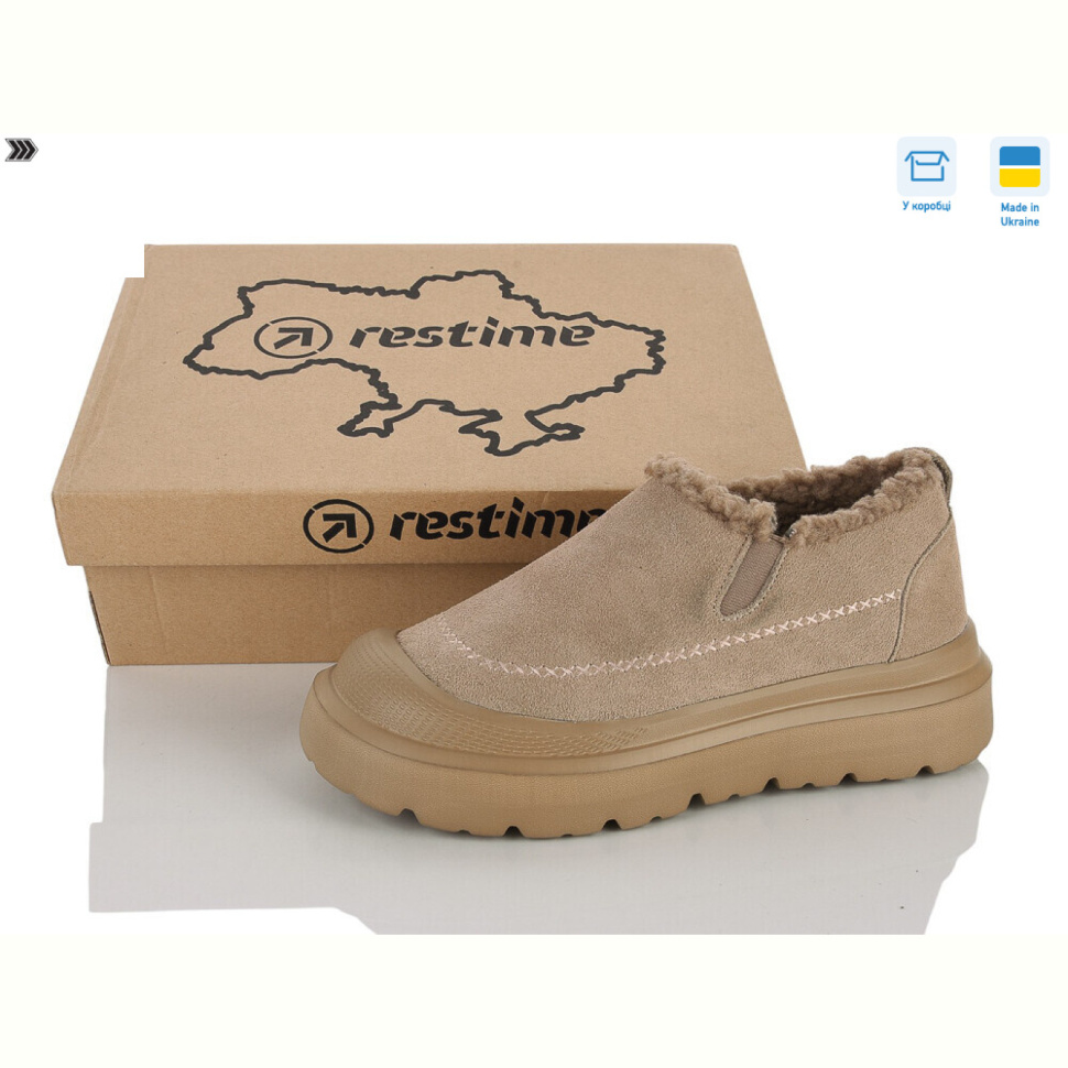 Слипоны Restime AWZ26811 cappuccino