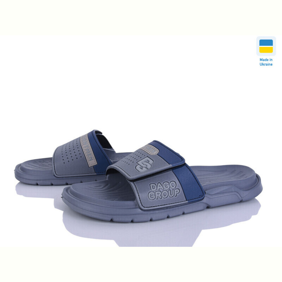 Шлепки Golden Lion 704 сірий