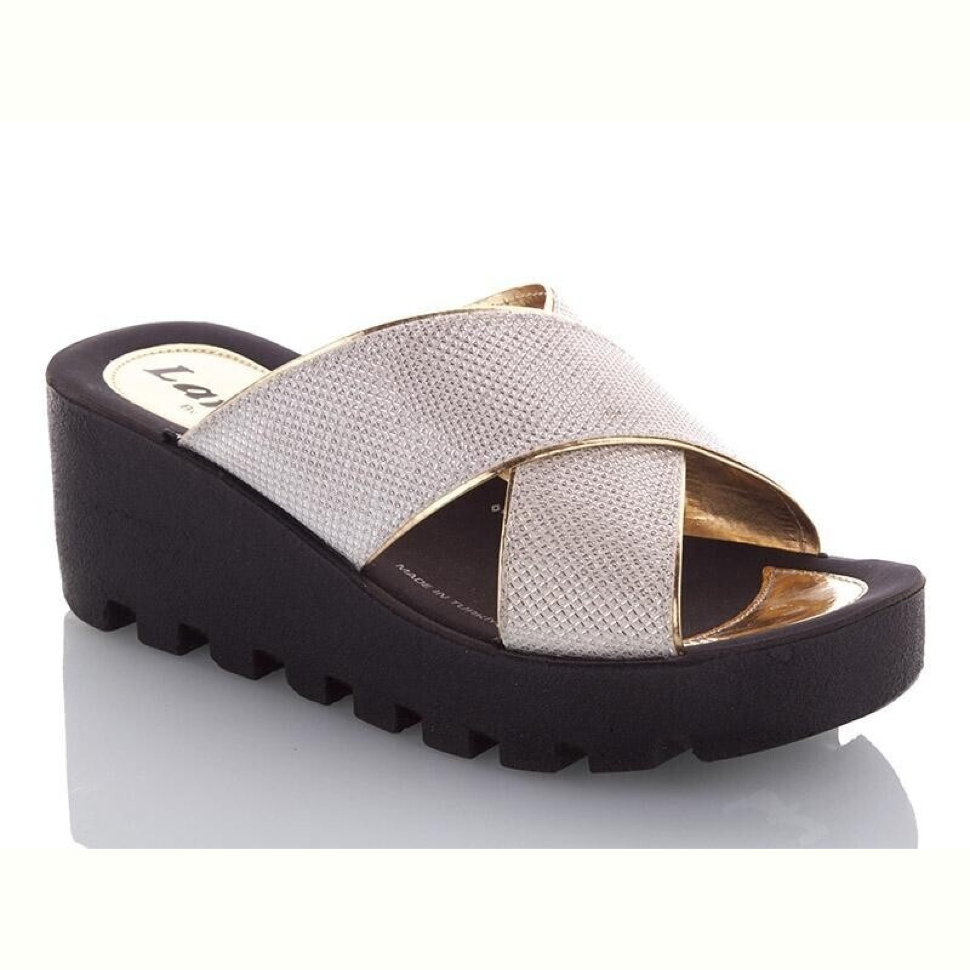 Шлепки DeMur W26-W777-19 white-gold