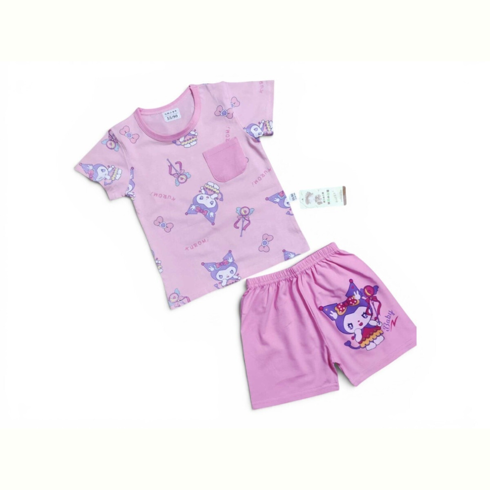 Костюм Kids-modnik 261920 комплект футболка-шорти т.рожевий
