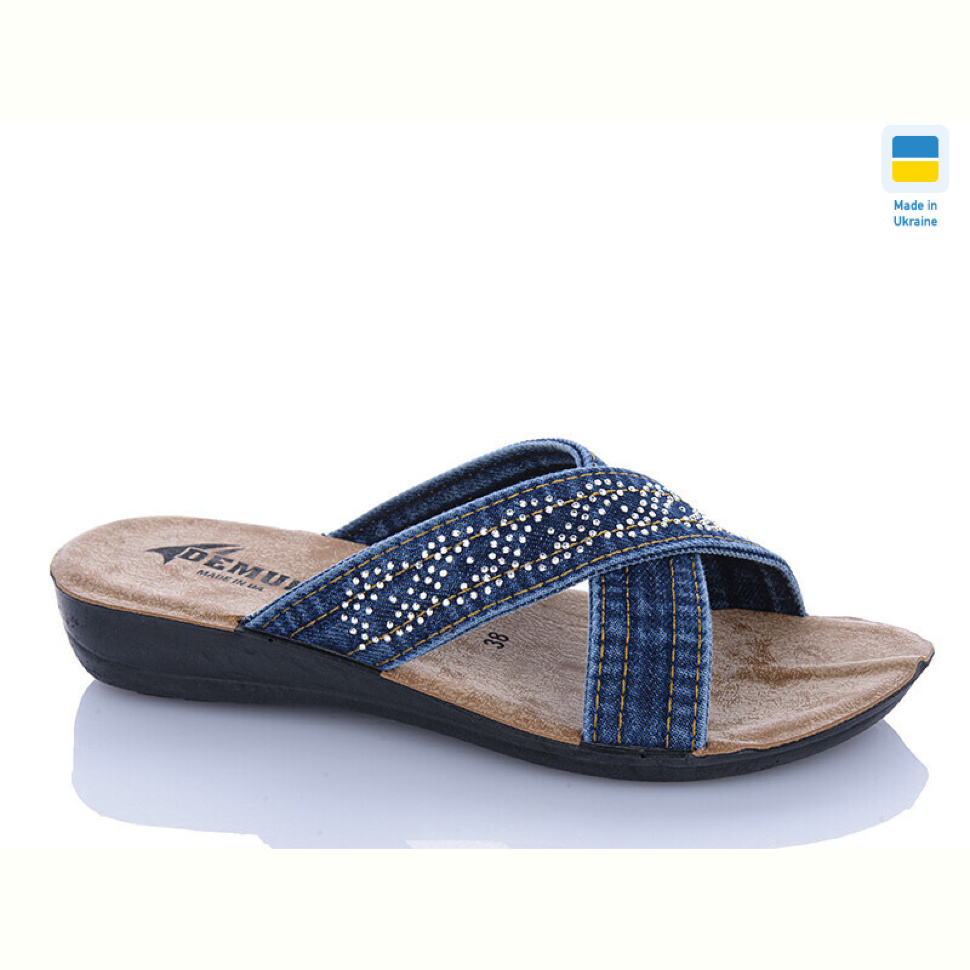 Шлепки DeMur 2603 синій