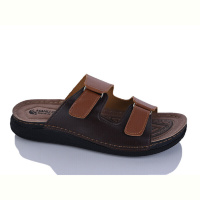 Шлепки Oscar 01-23 корич.мікс