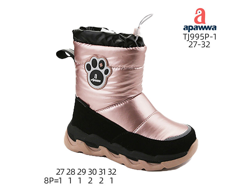 Сноубутсы Apawwa tj995p-1 black/pink Сноубутсы Apawwa tj995p-1 black/pink