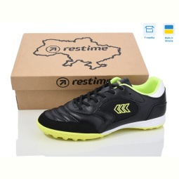 Футбольная обувь Restime DM024409-1 black-lime