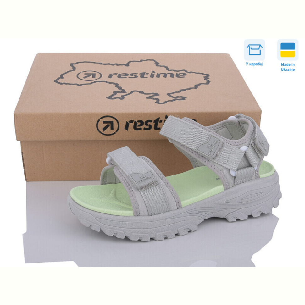 Босоножки Restime KWL24035 l.grey-mint