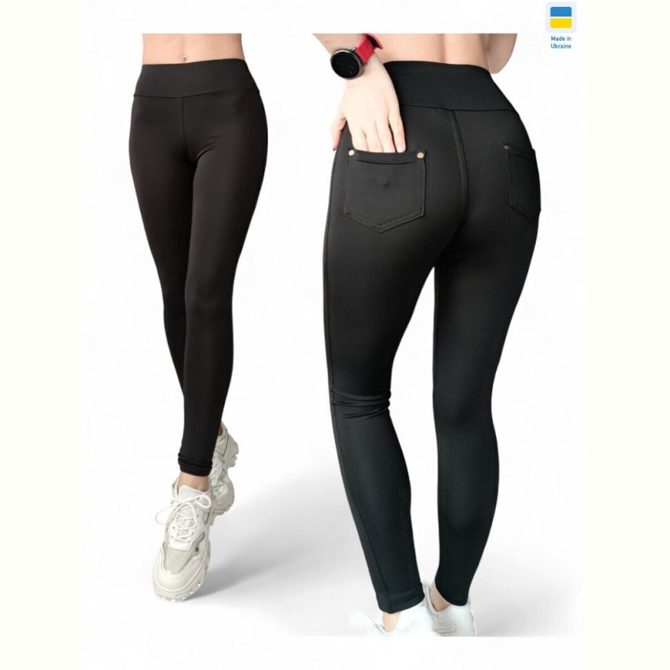 Лосины Sport style 731 чорний дубль