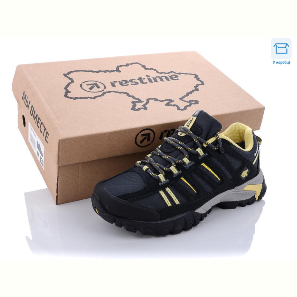 Кроссовки Restime AW021853 d.grey-lemon