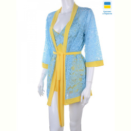 Ночная рубашка Nadia &amp; Natali 0511 yellow-l.blue