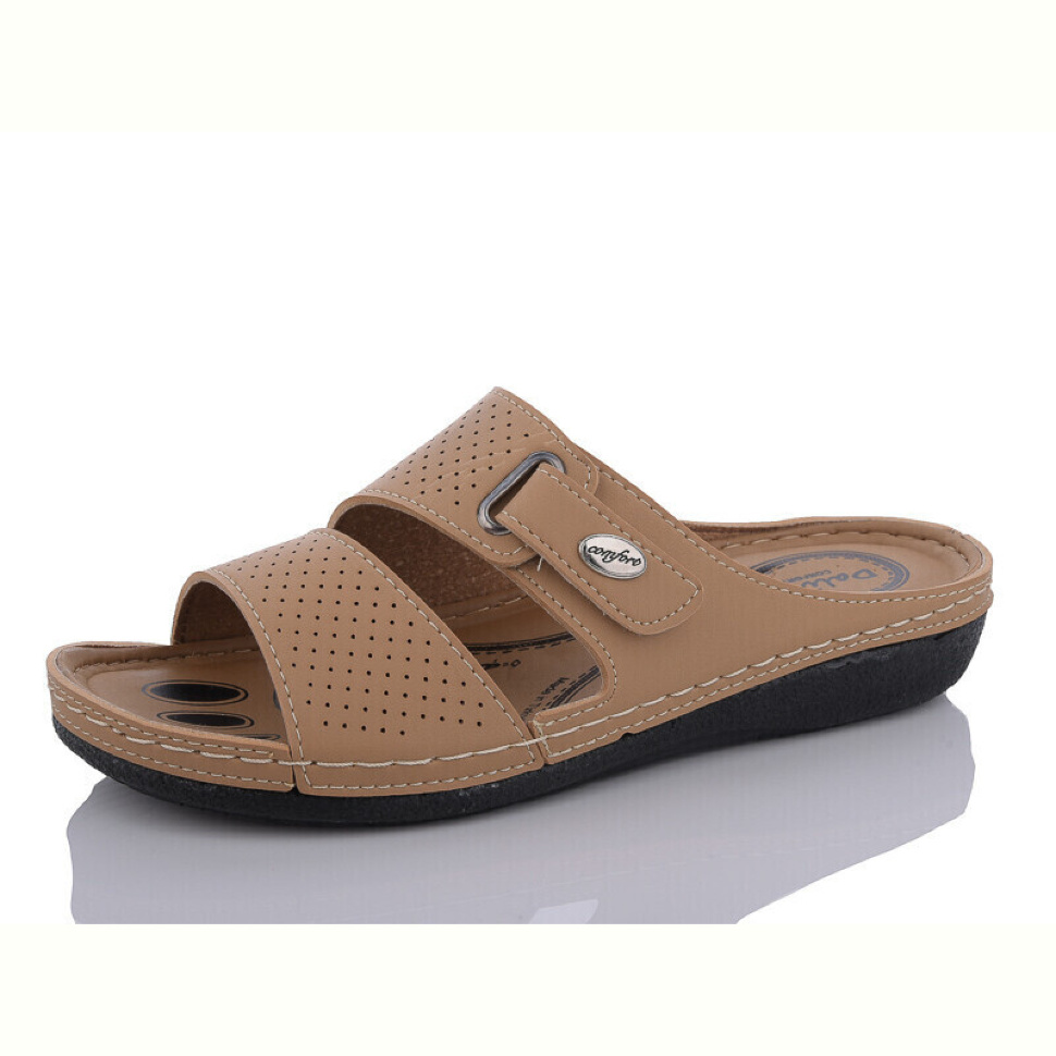 Шлепки Sali-2 1409 коричневий батал