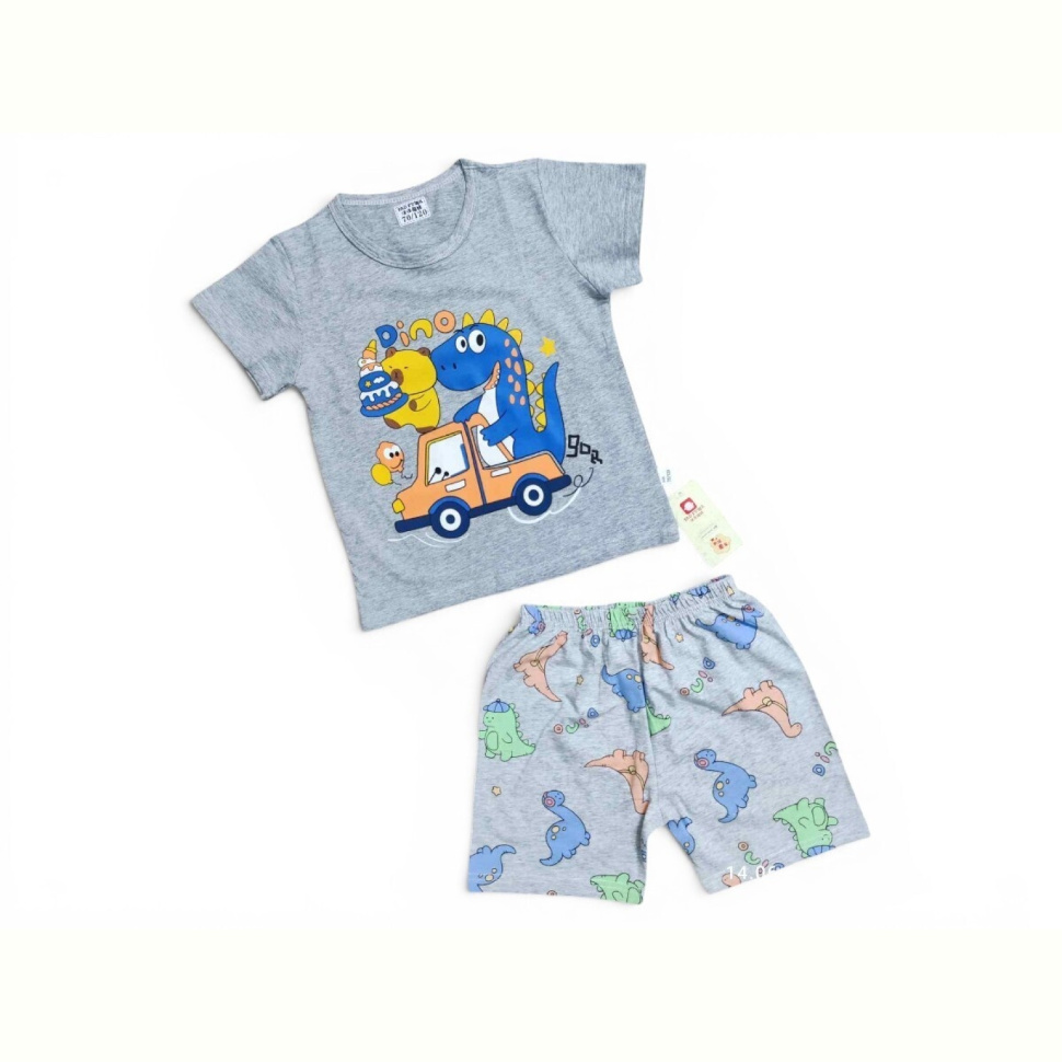 Костюм Kids-modnik 2620 комплект футболка-шорти сірий