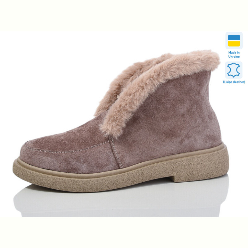 Ботинки Sali 111 капучино з беж-п.зима