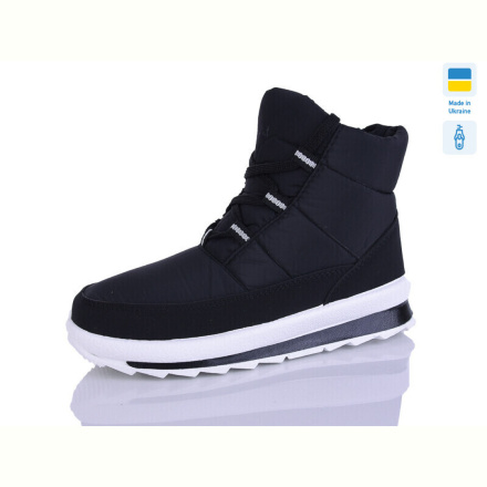 Дутики DeMur 1118 чорний-білий